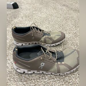 On Running Women’s Tan and Gray Sneakers